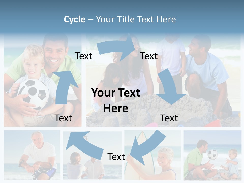 A Collage Of Photos Of A Family Playing With A Soccer Ball PowerPoint Template