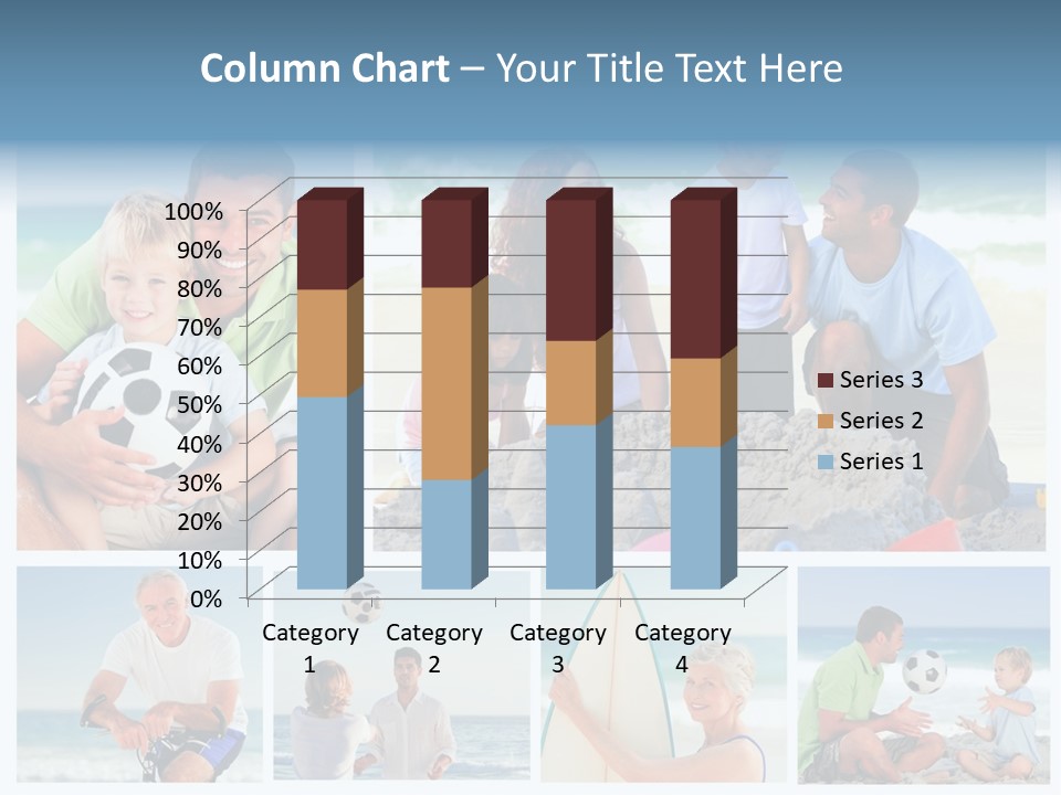 A Collage Of Photos Of A Family Playing With A Soccer Ball PowerPoint Template