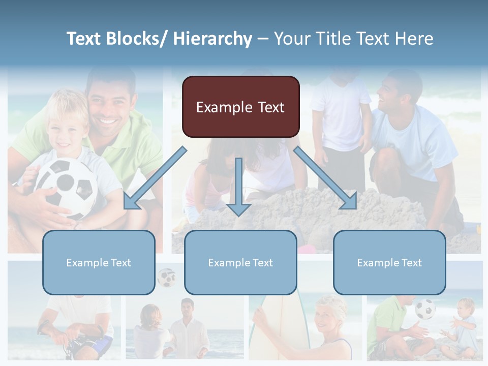 A Collage Of Photos Of A Family Playing With A Soccer Ball PowerPoint Template