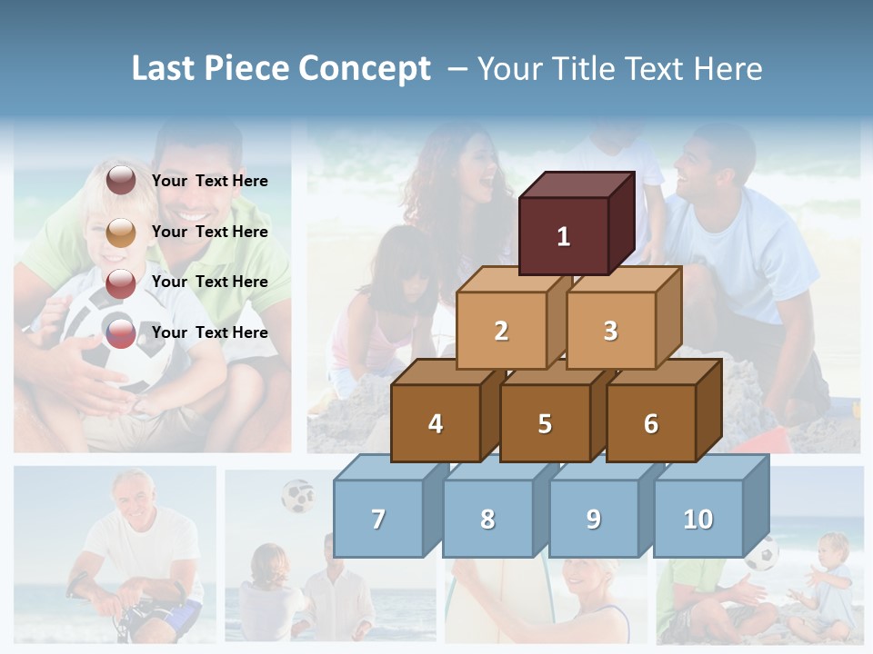 A Collage Of Photos Of A Family Playing With A Soccer Ball PowerPoint Template