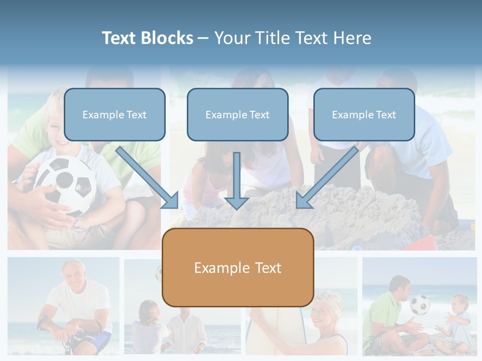 A Collage Of Photos Of A Family Playing With A Soccer Ball PowerPoint Template