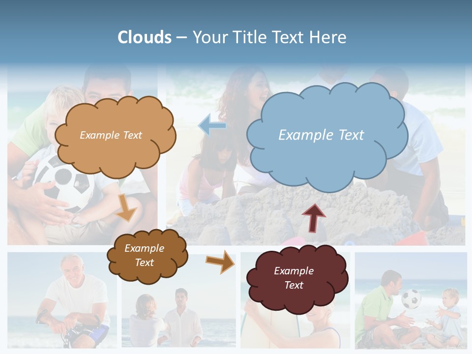 A Collage Of Photos Of A Family Playing With A Soccer Ball PowerPoint Template