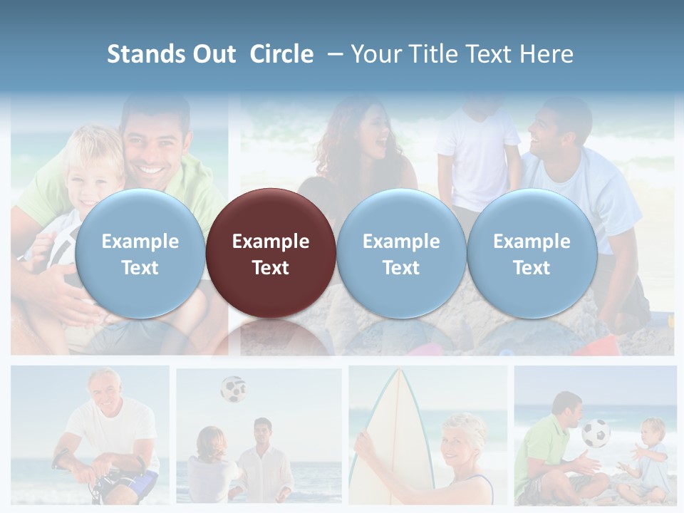 A Collage Of Photos Of A Family Playing With A Soccer Ball PowerPoint Template