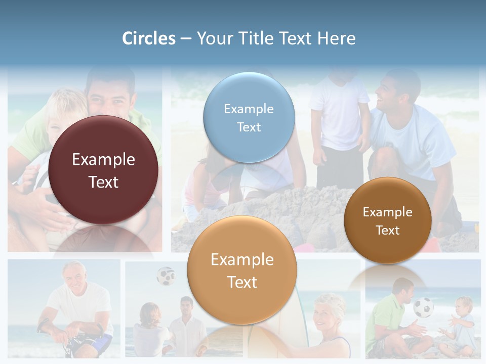 A Collage Of Photos Of A Family Playing With A Soccer Ball PowerPoint Template