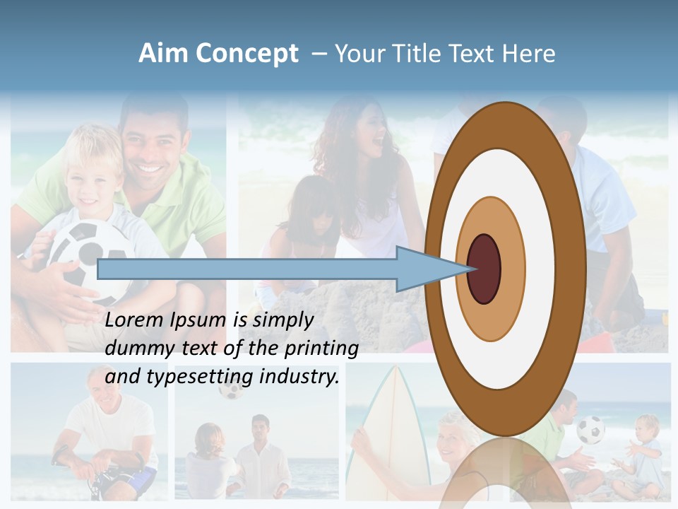 A Collage Of Photos Of A Family Playing With A Soccer Ball PowerPoint Template