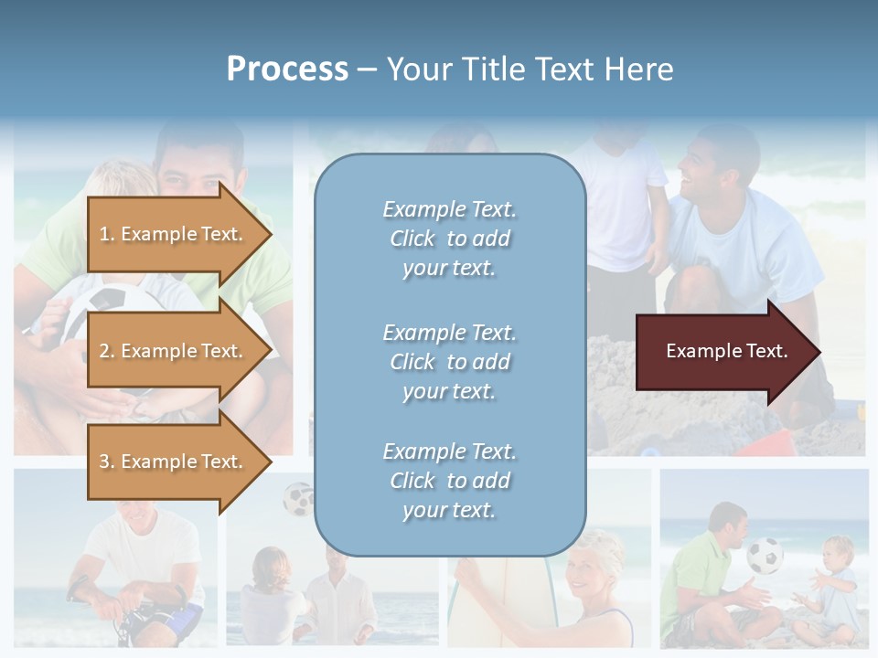 A Collage Of Photos Of A Family Playing With A Soccer Ball PowerPoint Template