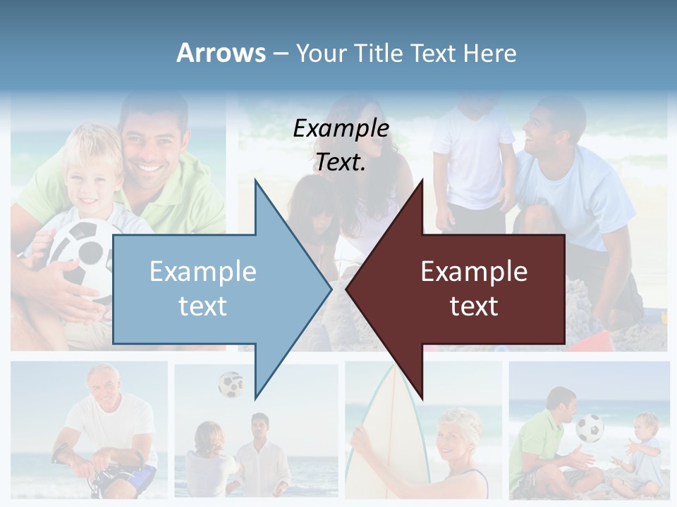 A Collage Of Photos Of A Family Playing With A Soccer Ball PowerPoint Template