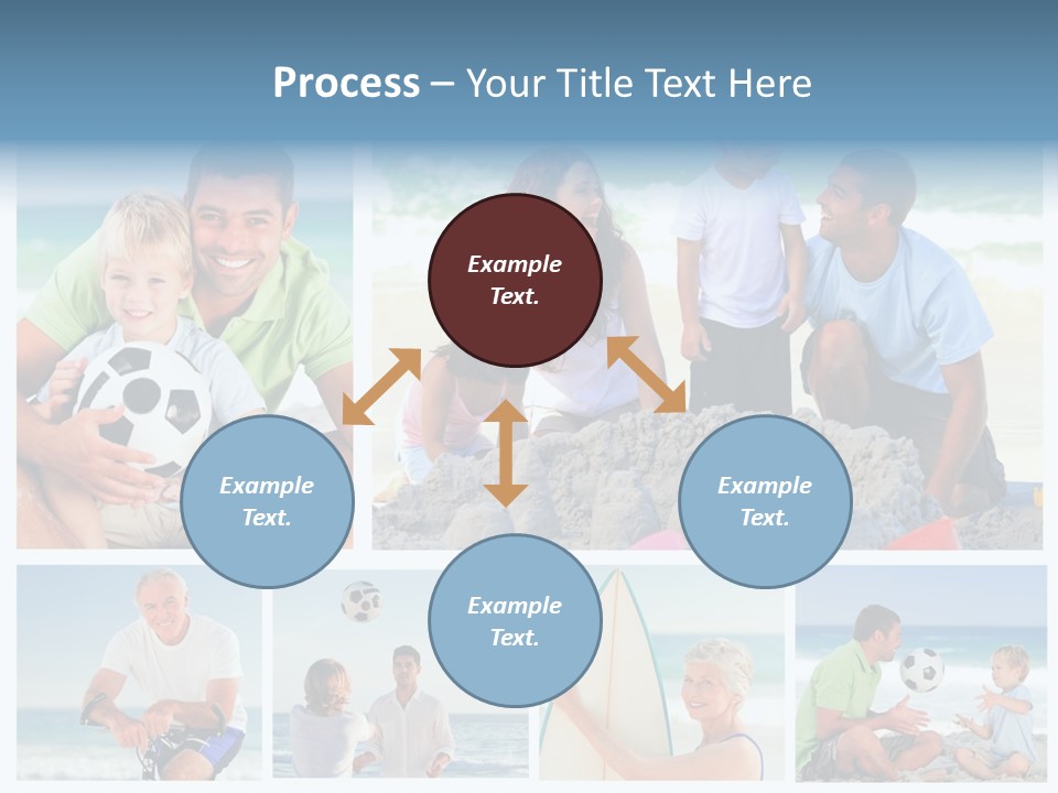 A Collage Of Photos Of A Family Playing With A Soccer Ball PowerPoint Template