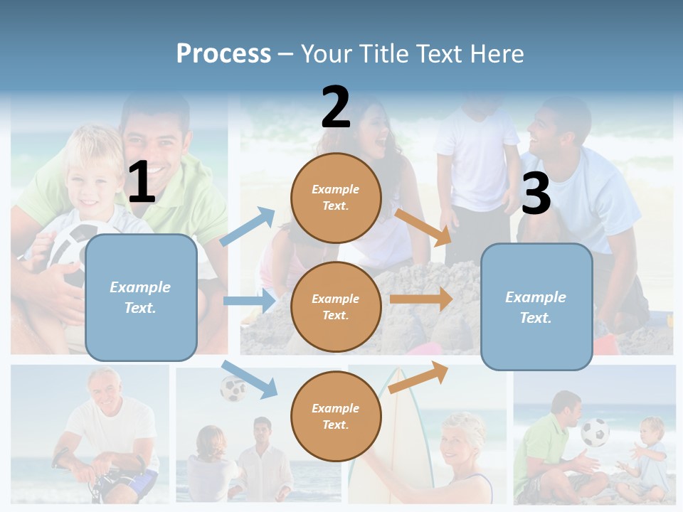 A Collage Of Photos Of A Family Playing With A Soccer Ball PowerPoint Template