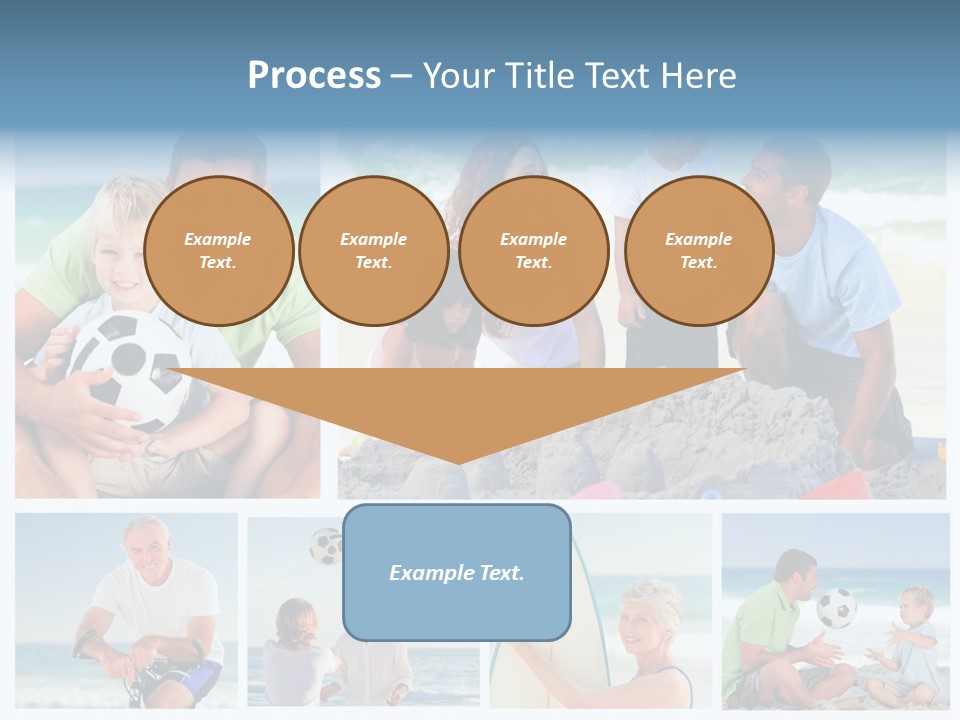 A Collage Of Photos Of A Family Playing With A Soccer Ball PowerPoint Template