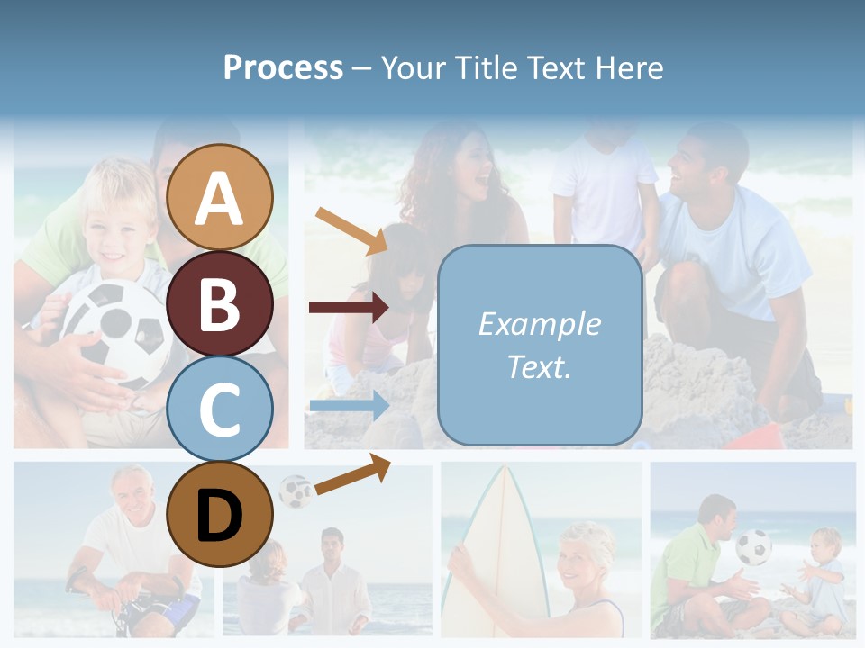 A Collage Of Photos Of A Family Playing With A Soccer Ball PowerPoint Template