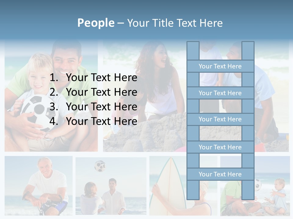 A Collage Of Photos Of A Family Playing With A Soccer Ball PowerPoint Template