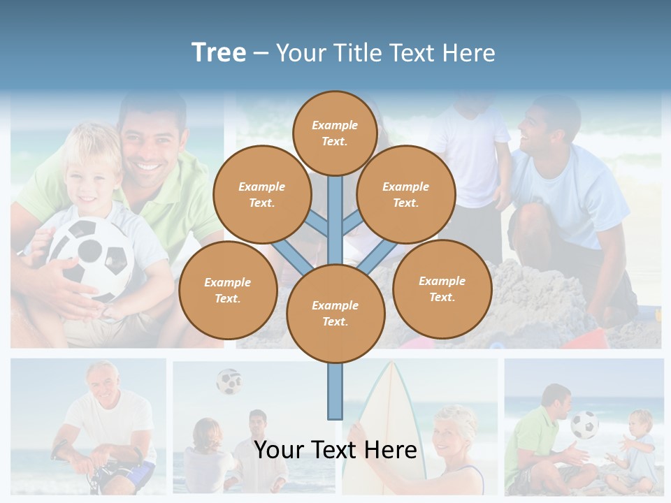 A Collage Of Photos Of A Family Playing With A Soccer Ball PowerPoint Template