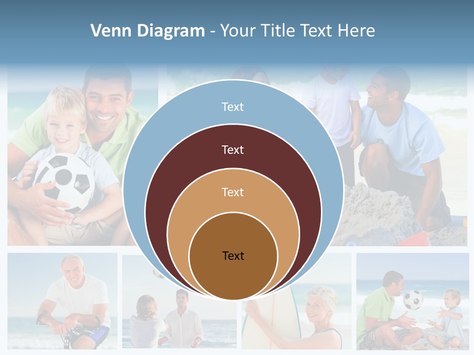 A Collage Of Photos Of A Family Playing With A Soccer Ball PowerPoint Template