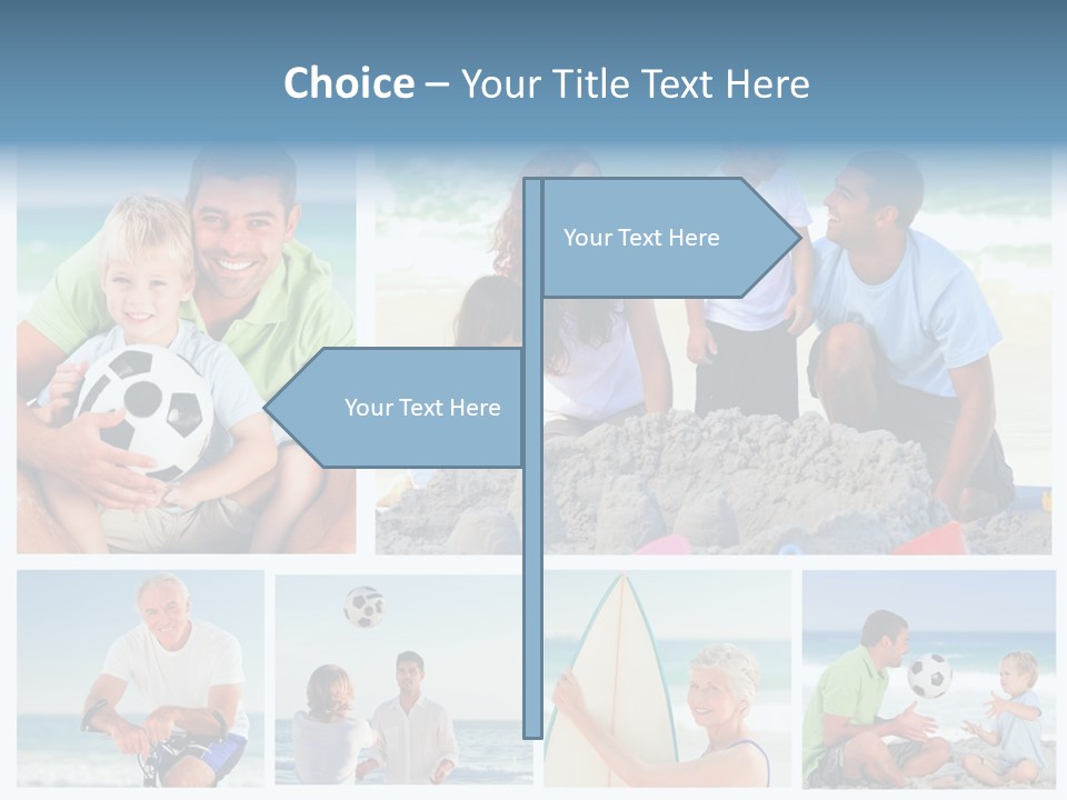 A Collage Of Photos Of A Family Playing With A Soccer Ball PowerPoint Template