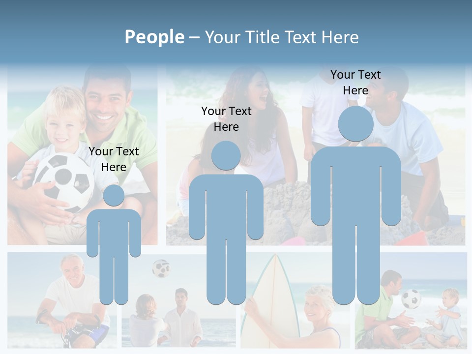 A Collage Of Photos Of A Family Playing With A Soccer Ball PowerPoint Template