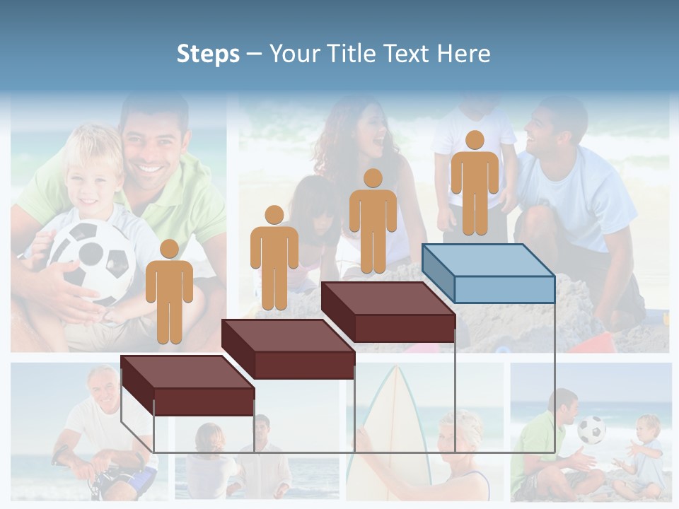 A Collage Of Photos Of A Family Playing With A Soccer Ball PowerPoint Template