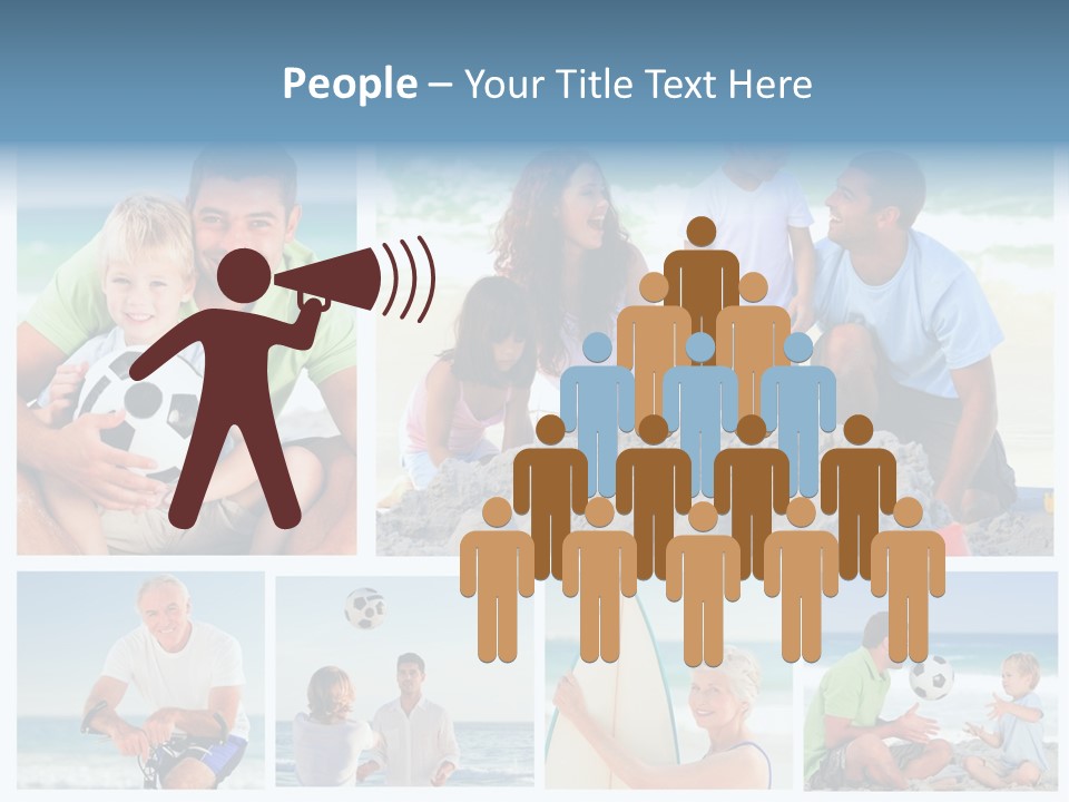 A Collage Of Photos Of A Family Playing With A Soccer Ball PowerPoint Template