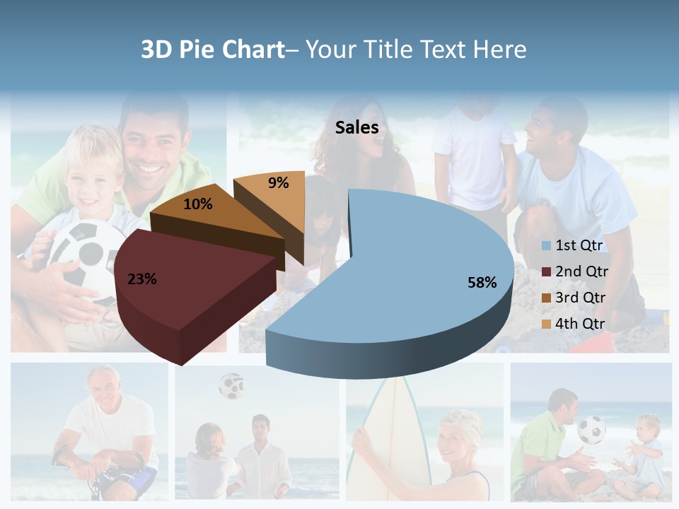 A Collage Of Photos Of A Family Playing With A Soccer Ball PowerPoint Template