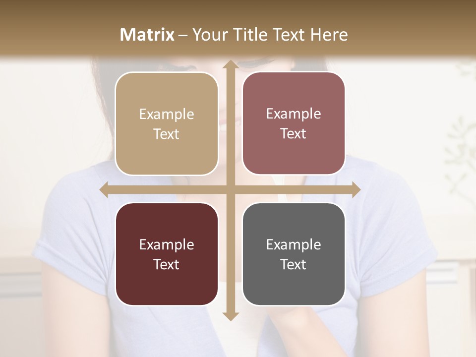 A Woman Sitting At A Table Eating Food PowerPoint Template