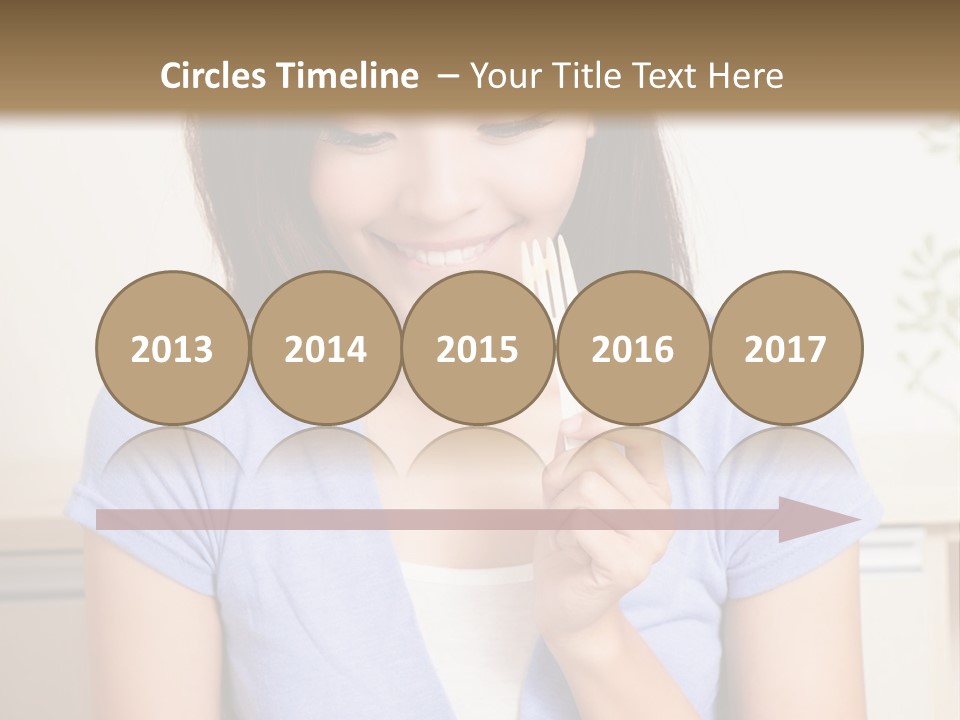 A Woman Sitting At A Table Eating Food PowerPoint Template