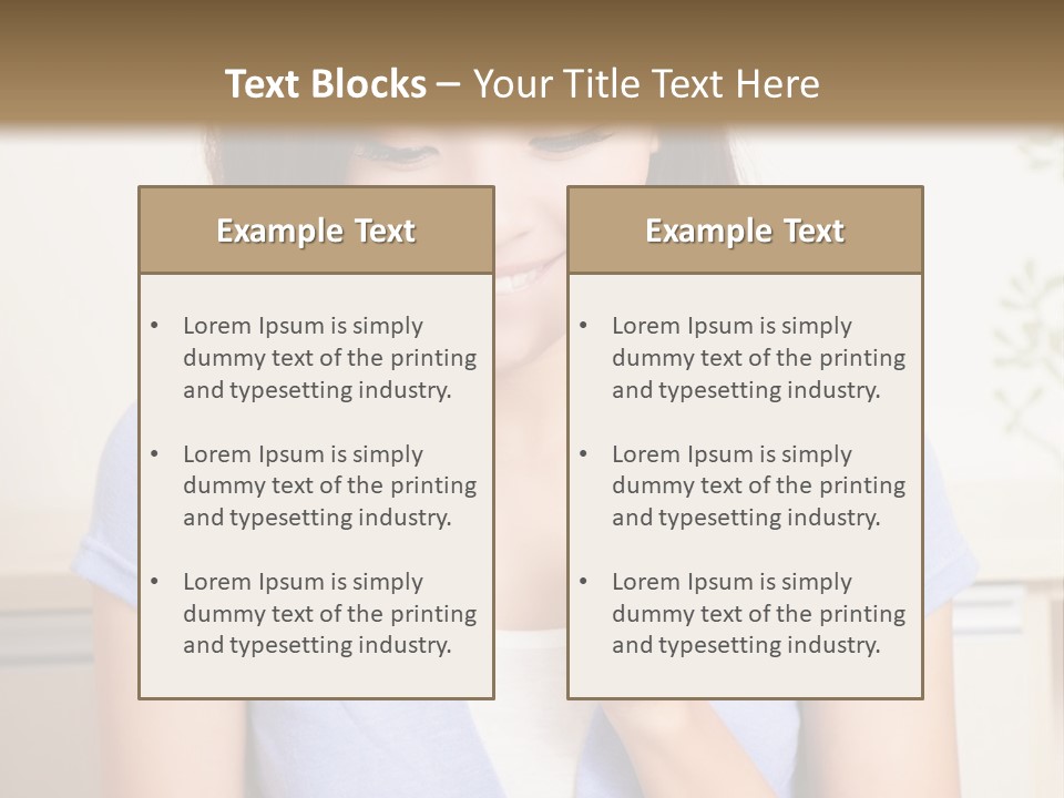 A Woman Sitting At A Table Eating Food PowerPoint Template
