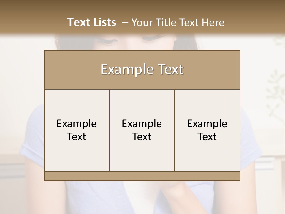 A Woman Sitting At A Table Eating Food PowerPoint Template