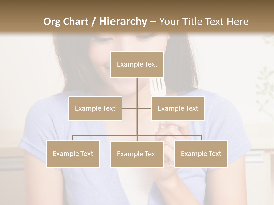 A Woman Sitting At A Table Eating Food PowerPoint Template