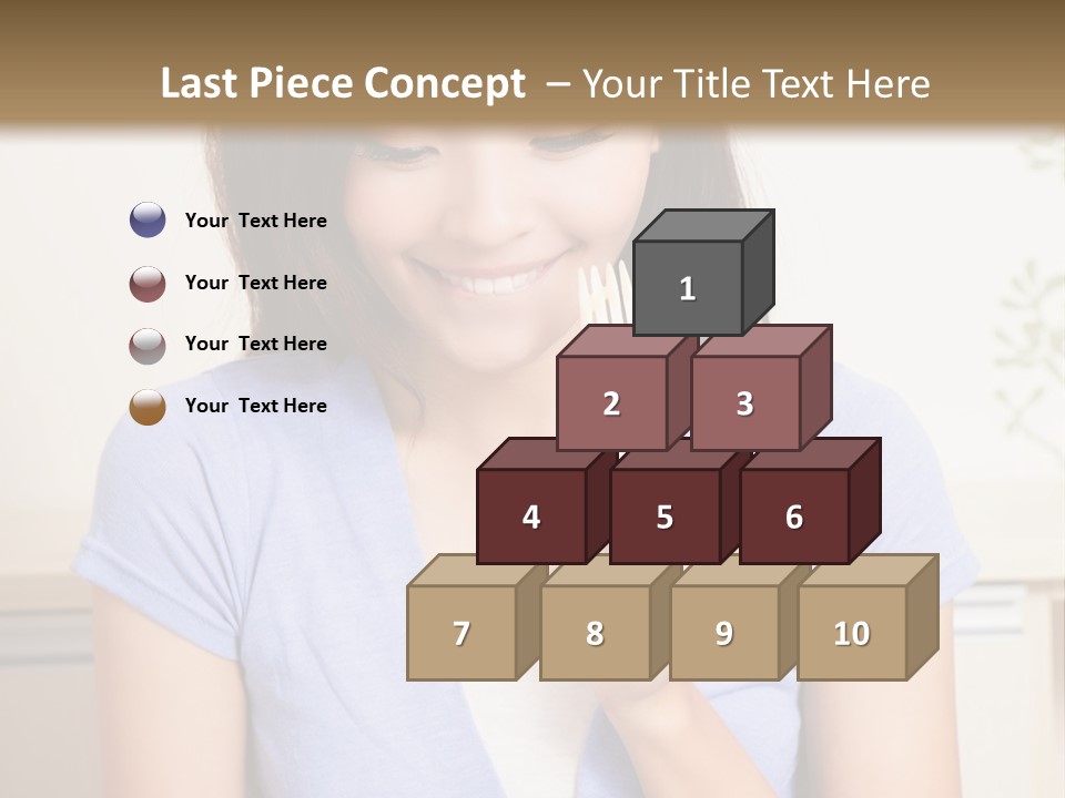 A Woman Sitting At A Table Eating Food PowerPoint Template