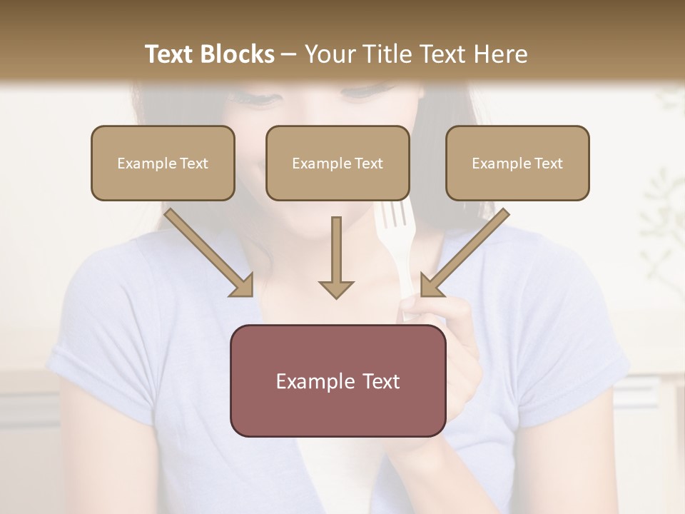 A Woman Sitting At A Table Eating Food PowerPoint Template