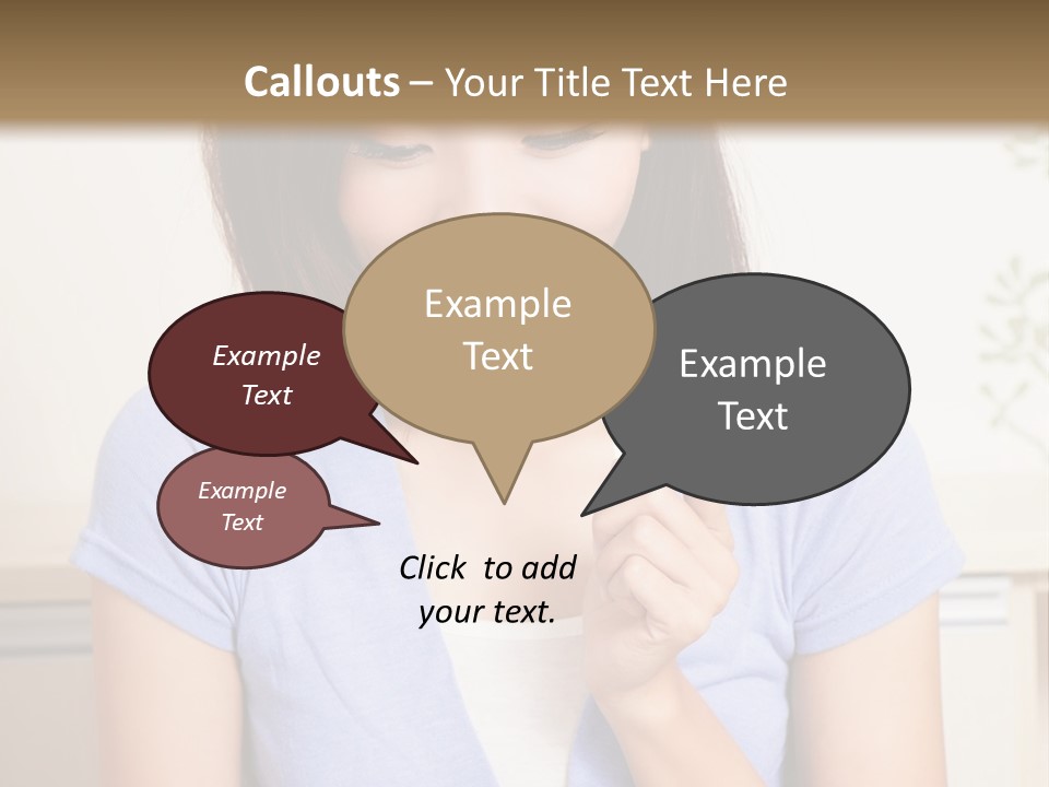 A Woman Sitting At A Table Eating Food PowerPoint Template