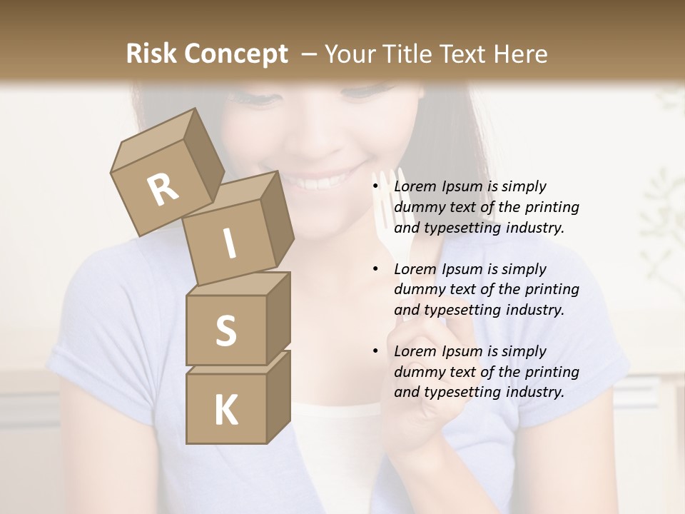 A Woman Sitting At A Table Eating Food PowerPoint Template