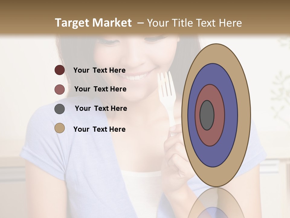 A Woman Sitting At A Table Eating Food PowerPoint Template