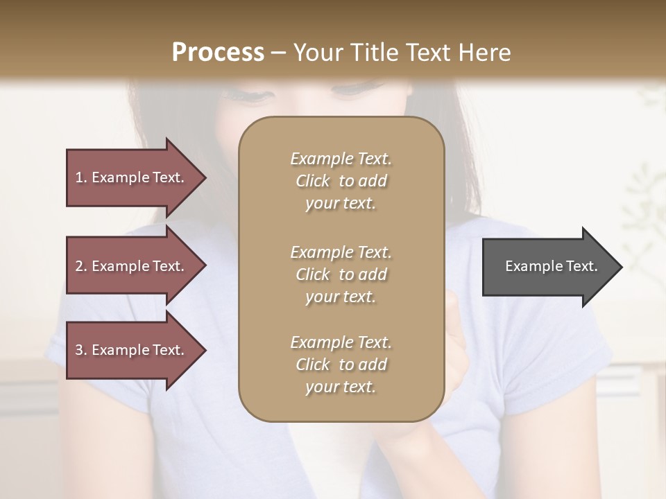A Woman Sitting At A Table Eating Food PowerPoint Template