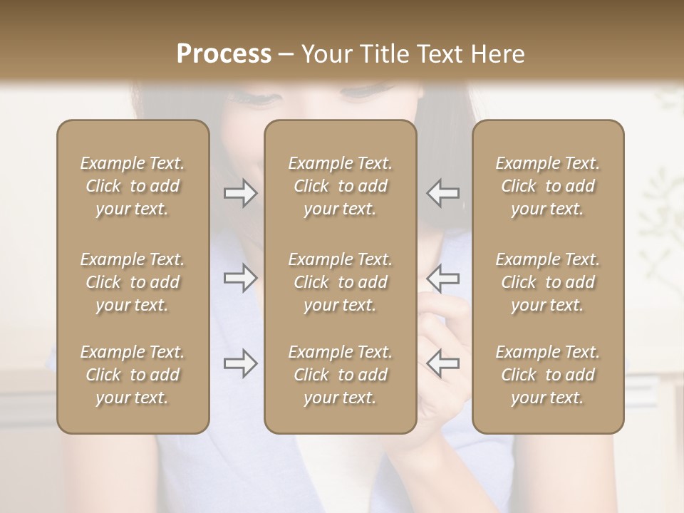 A Woman Sitting At A Table Eating Food PowerPoint Template