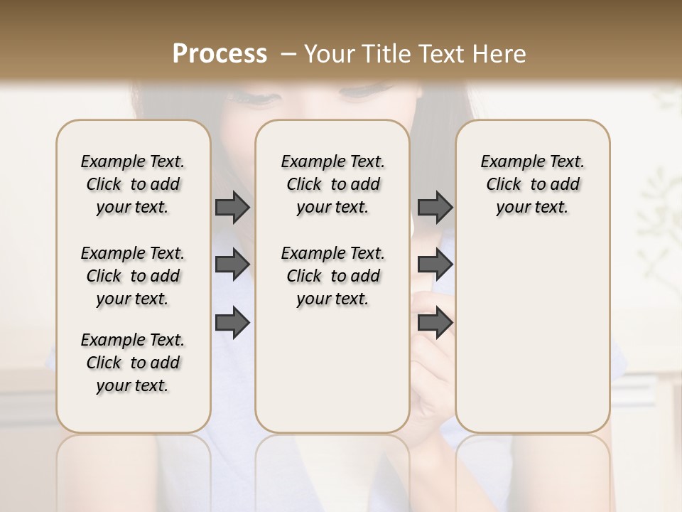 A Woman Sitting At A Table Eating Food PowerPoint Template