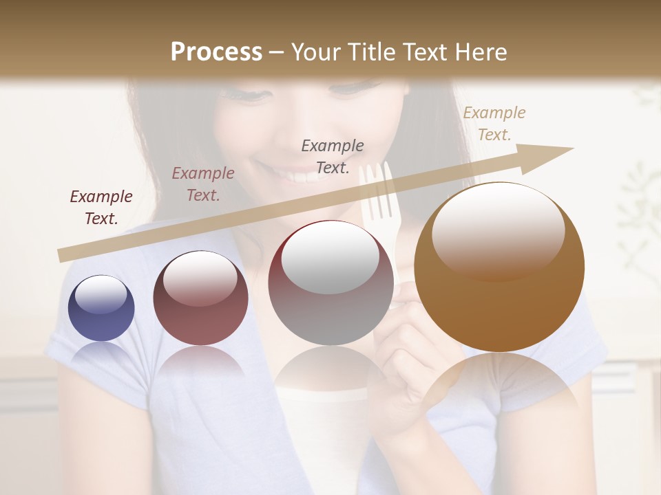 A Woman Sitting At A Table Eating Food PowerPoint Template