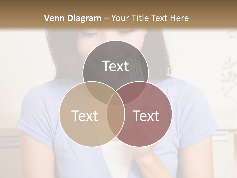 A Woman Sitting At A Table Eating Food PowerPoint Template