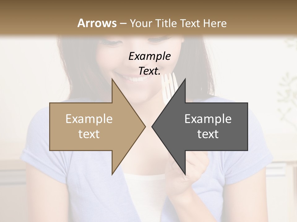 A Woman Sitting At A Table Eating Food PowerPoint Template