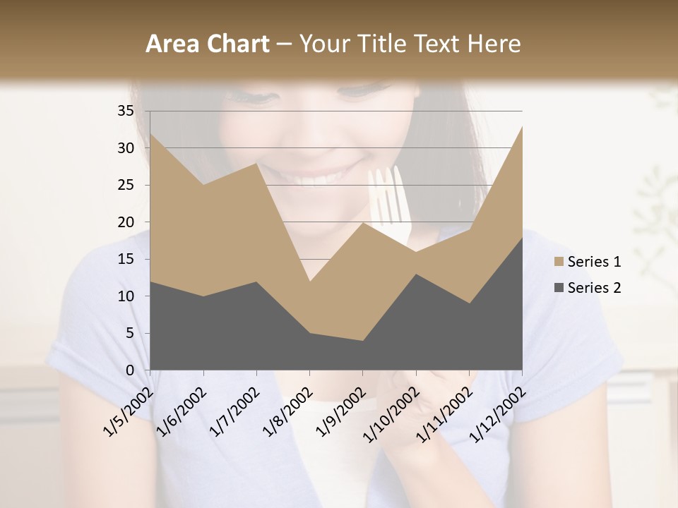 A Woman Sitting At A Table Eating Food PowerPoint Template