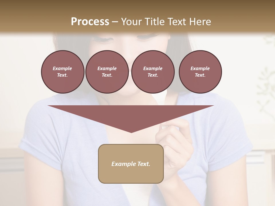 A Woman Sitting At A Table Eating Food PowerPoint Template