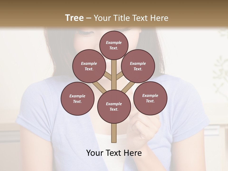 A Woman Sitting At A Table Eating Food PowerPoint Template