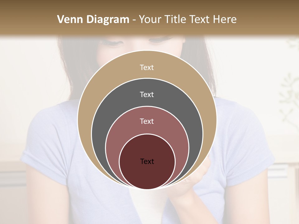 A Woman Sitting At A Table Eating Food PowerPoint Template