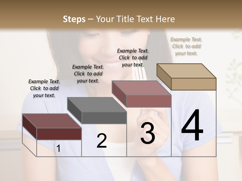 A Woman Sitting At A Table Eating Food PowerPoint Template