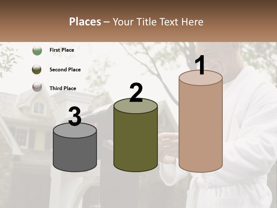 A Man Putting A Piece Of Paper Into A Mailbox PowerPoint Template