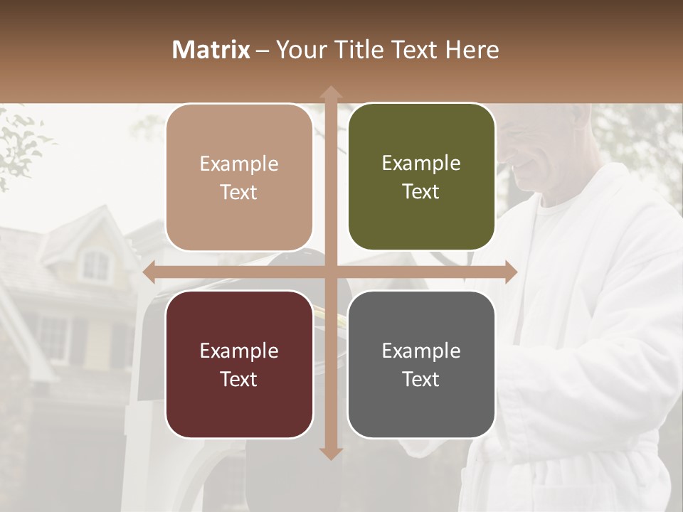 A Man Putting A Piece Of Paper Into A Mailbox PowerPoint Template