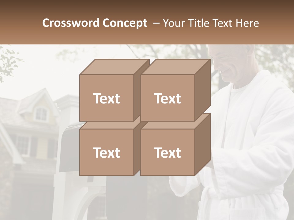 A Man Putting A Piece Of Paper Into A Mailbox PowerPoint Template