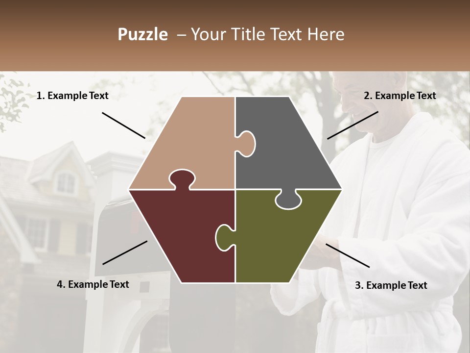 A Man Putting A Piece Of Paper Into A Mailbox PowerPoint Template