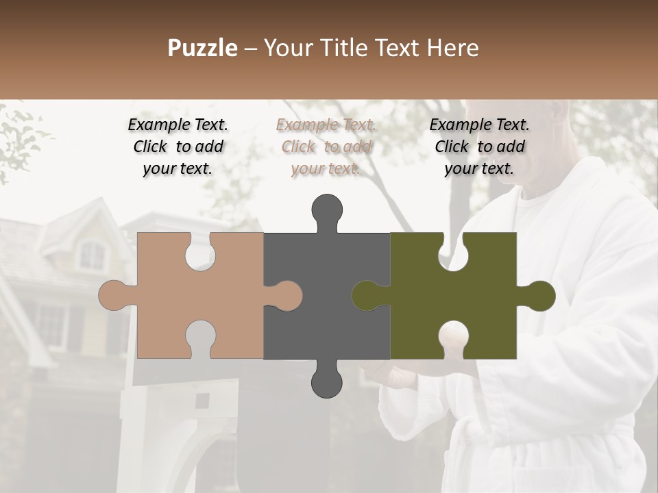 A Man Putting A Piece Of Paper Into A Mailbox PowerPoint Template