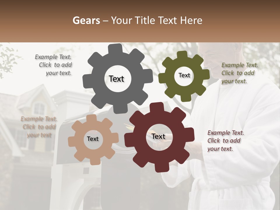 A Man Putting A Piece Of Paper Into A Mailbox PowerPoint Template